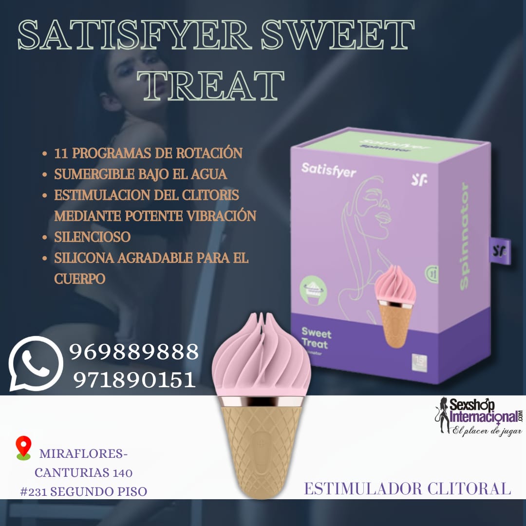 VIBRADOR ESTIMULADOR CLITORAL - SATISYER SWEET-RECARGABLE-SEXSHOP LIMA 971890151